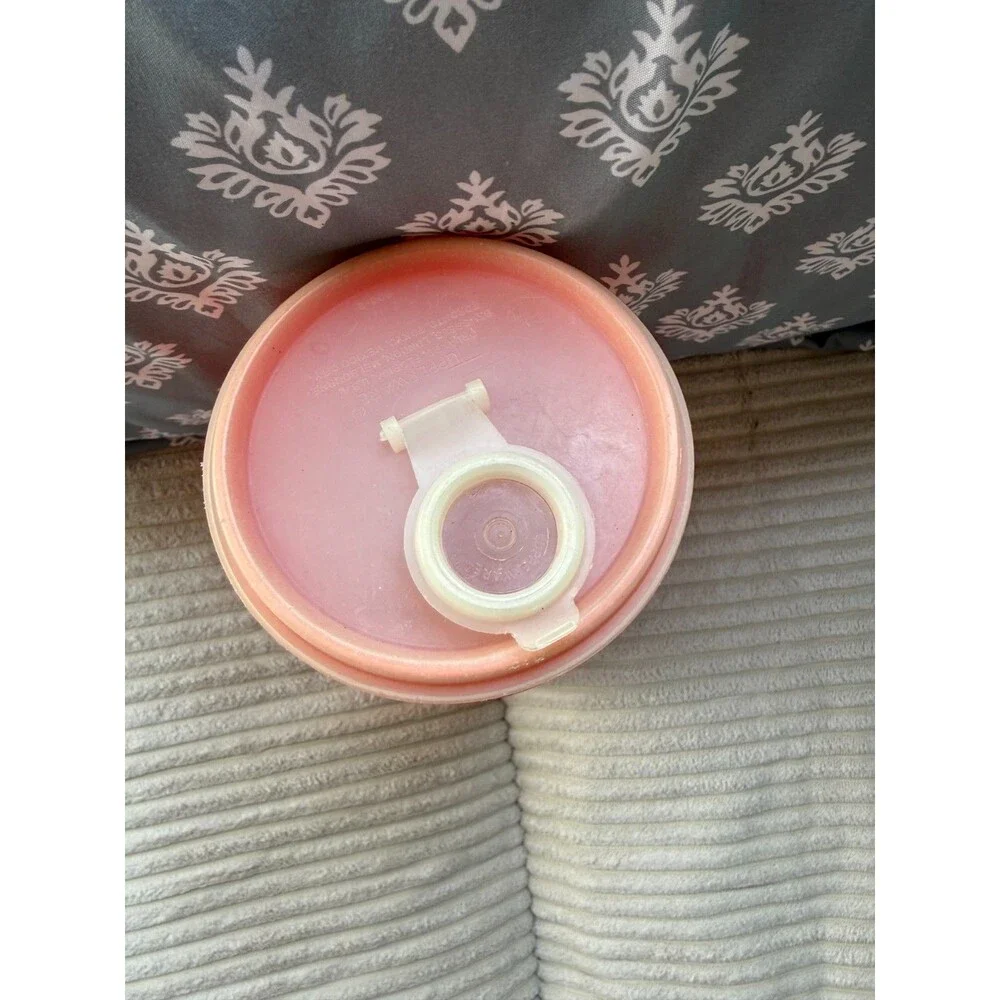 Vintage Tupperware Orange Tumbler Cup 262-13 Container with Sealable Lid Slim